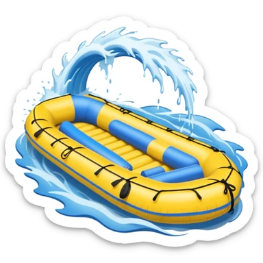 whitewater raft sticker