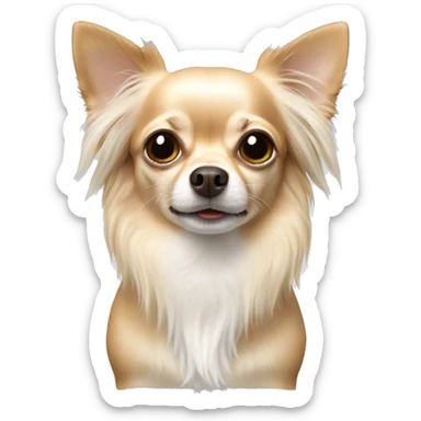 long-hair-chihuahua white hair sticker