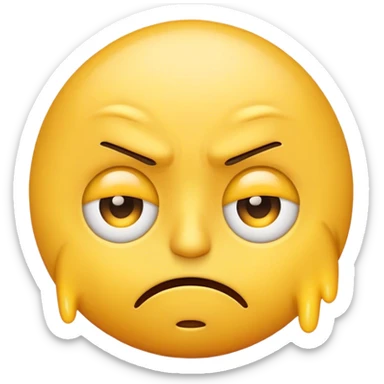 emoji qui souffle, il est saoulé sticker