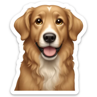 Light brown dog with semi curly hair sticker