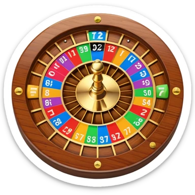 roulette wheel rainbow 1 to 7 sticker