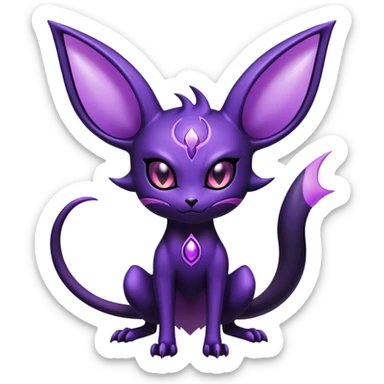 Shiny Dark Evil Espeon-Noibat-Hybrid (Full body) sticker