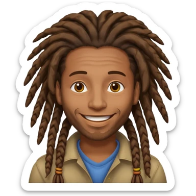 man with dreadlocks sticker