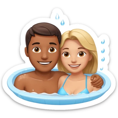 jacuzzi pareja sticker