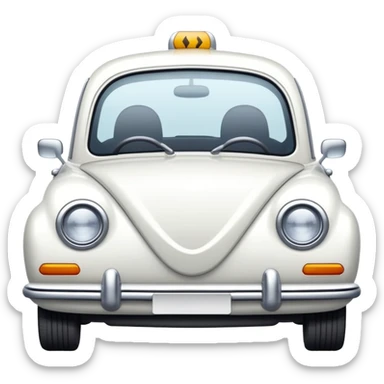 Voiture blanche  sticker