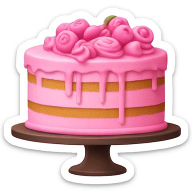 Pink cake sticker