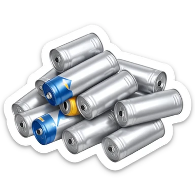 lot of empty Energy Drink Cans sticker