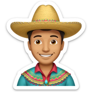 Tejana sombrero hombre sticker