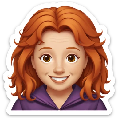 molly weasley, hair is a bit messy, smile sticker