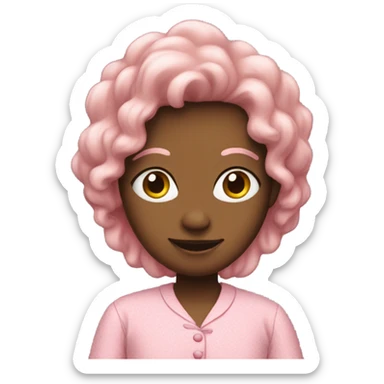 pink person in pink pajamas sticker