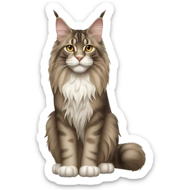 Maine Coon Cat Breed Full Body sticker