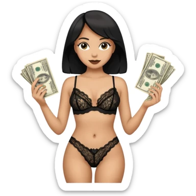 Erotic Sex money full height  sticker