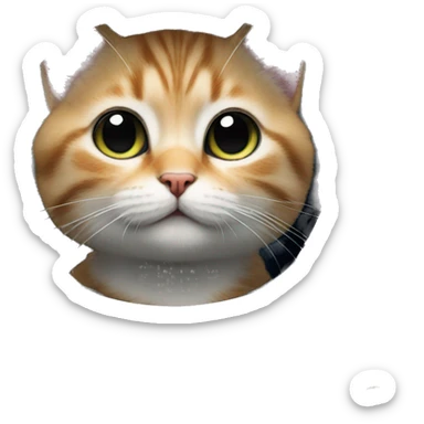 a kitty saying hi wearing a spacesuit on space sticker