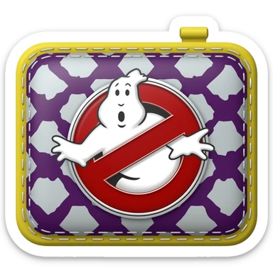 Ghostbusters Man's wallet in yellow and purple sticker