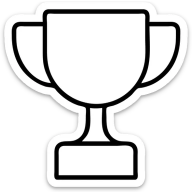 outlined trophy icon with no fill sticker