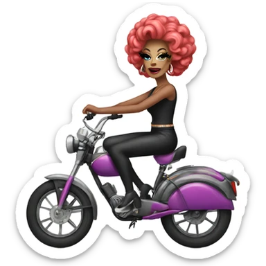 Drag queen on a bike sticker
