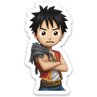 intense_luffy_with_scar sticker