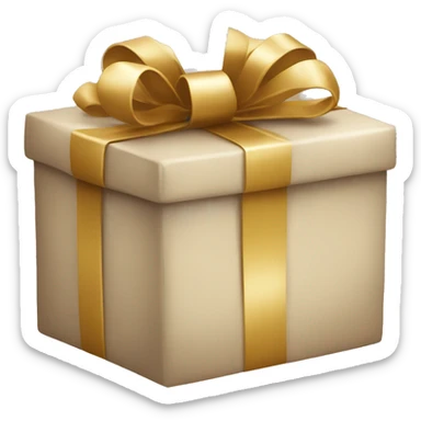 Beige Christmas gift sticker