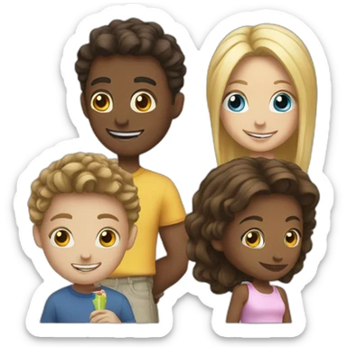 white friends playing games sticker