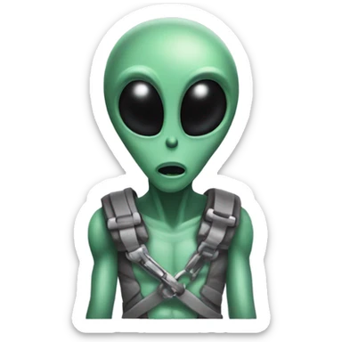 locked in alien sticker