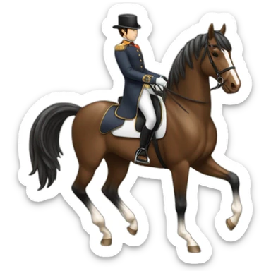 Cheval qui fait du dressage sticker