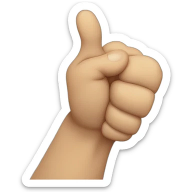 Thumbs up fist bump sticker