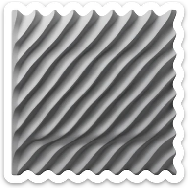 gray wavy sound absorbing foam sheet with ribbed surface sticker