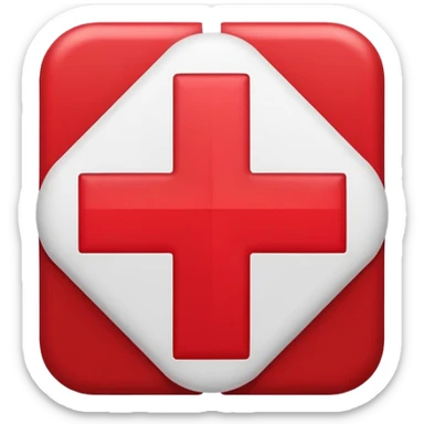 red cross, simple, clear sticker
