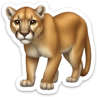 Mountain lion full body sticker