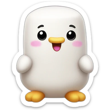 Marshmallow peep sticker