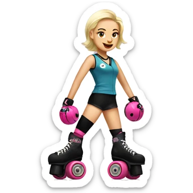 roller derby sticker