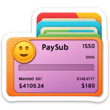 Cartoon pay stub sticker