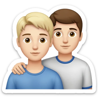 heterosexual couple with two boys sticker
