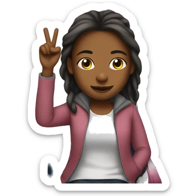 girl on airplane sticker