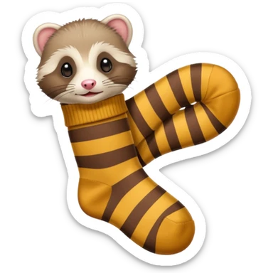 Ferret in a Sock sticker