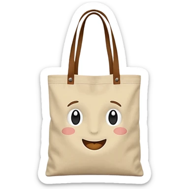 Organic tote bag sticker