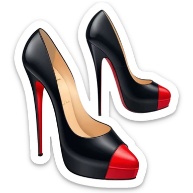 High heels black louboutin sticker