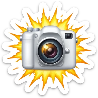 Bright camera flash sticker