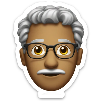 Smug questioning face with specticals sticker