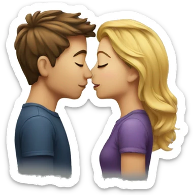 kissing sticker