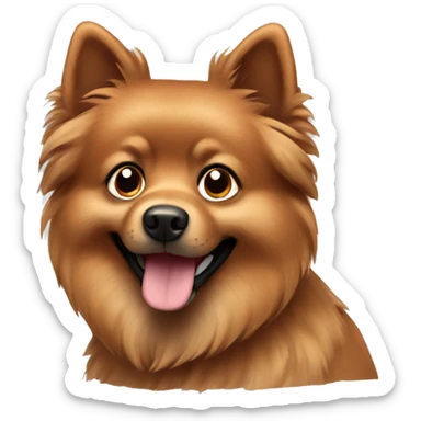 Brown spitz dog  sticker