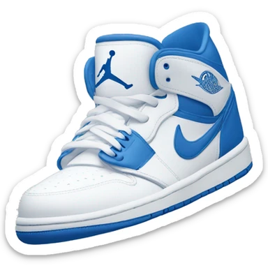Blue and white Nike Jordan  sticker