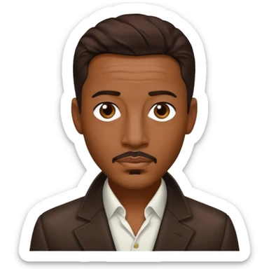 Ralph Tresvant with dark brown hair sticker