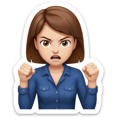 aggressive woman sticker