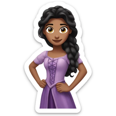 Disney Princess tangled with dark hair sticker