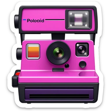 Pink, black, and purple Polaroid 637 Spice Cam camera sticker