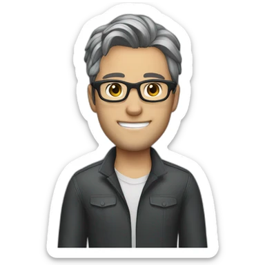 sebastian croft dark grey hair no facial air glasses sticker