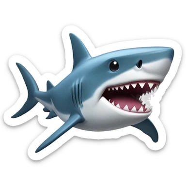 shark with topper sticker