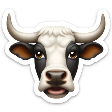 Bull with septum piercing sticker