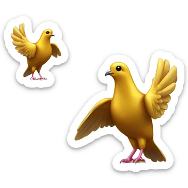 golden pigeon award with a normal trophy base instead of pigeon legs sticker